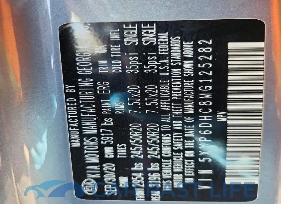 5XYP6DHC8MG125282# 13