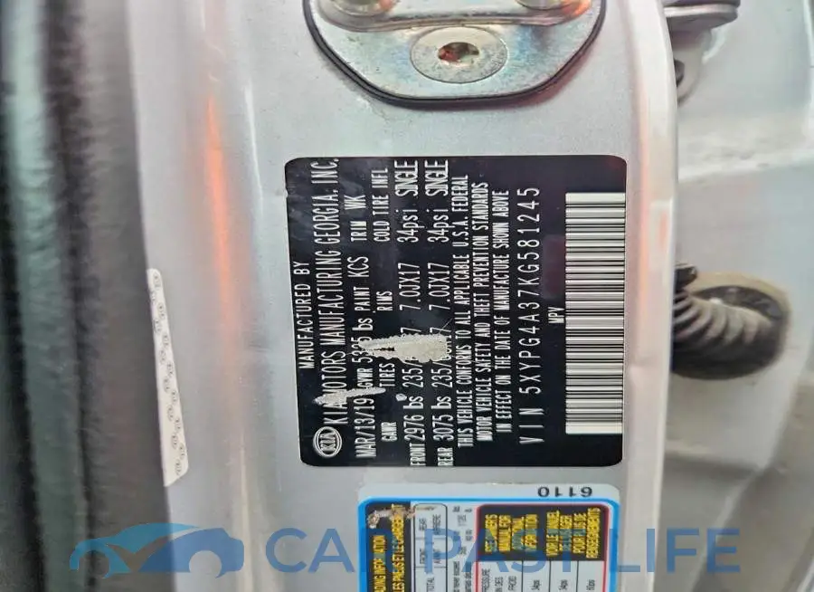 5XYPG4A37KG581245# 13