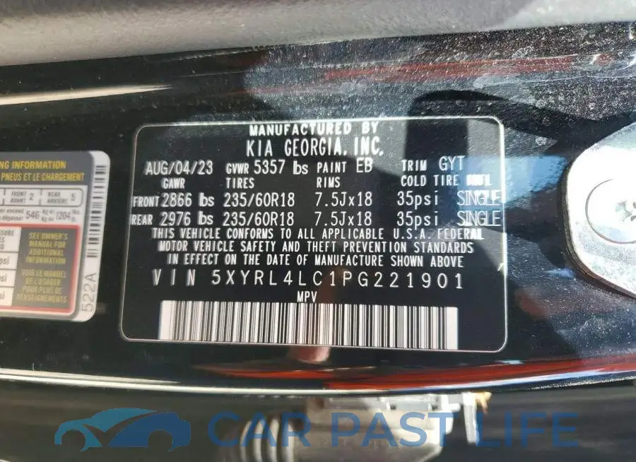 5XYRL4LC1PG221901# 13