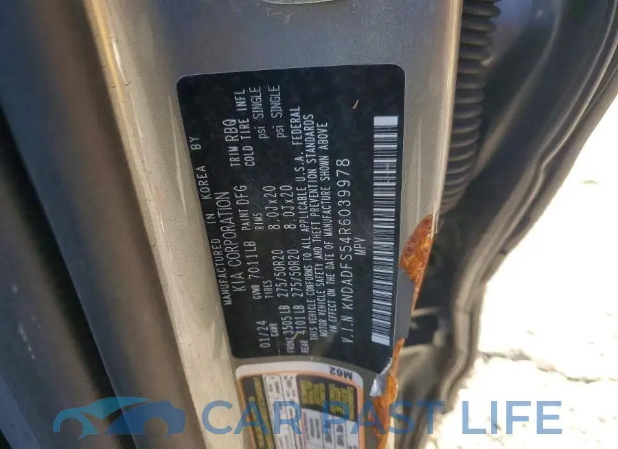 KNDADFS54R6039978# 13