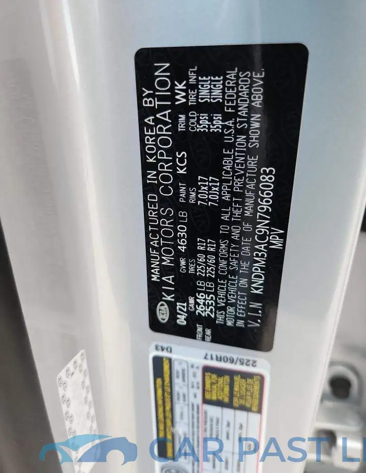 KNDPM3AC9N7966083# 13