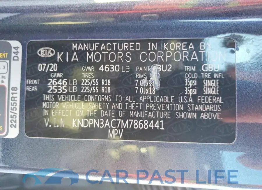 KNDPN3AC7M7868441# 13