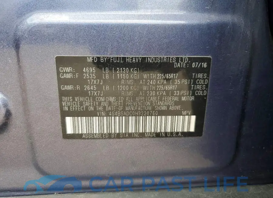 4S4BSADC0H3220760# 12