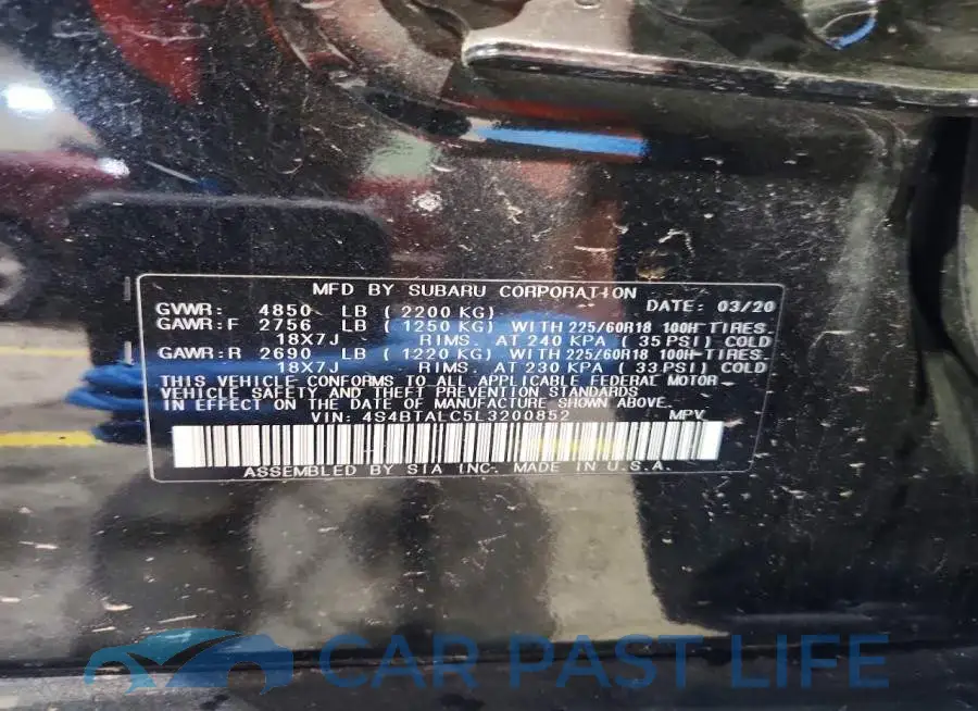 4S4BTALC5L3200852# 12