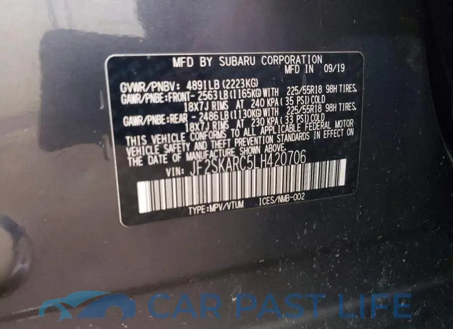 JF2SKARC5LH420706# 13