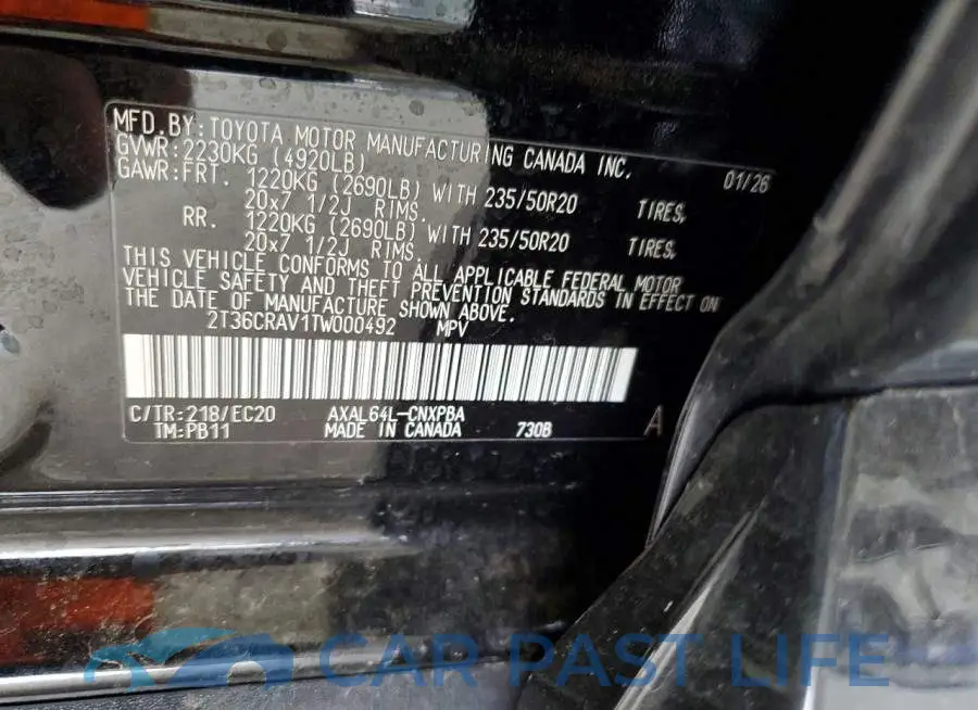 2T36CRAV1TW000492# 12