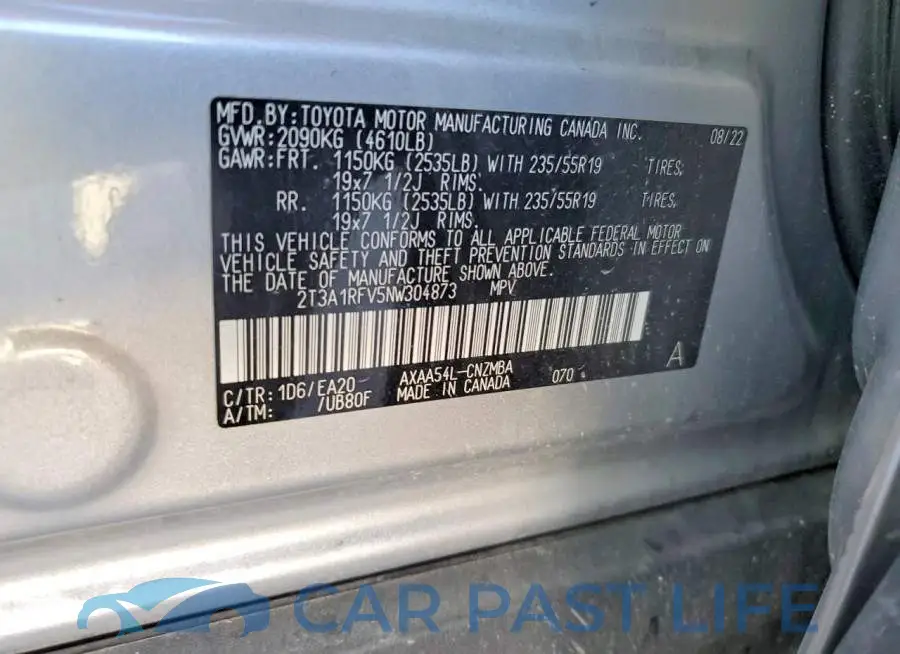 2T3A1RFV5NW304873# 13