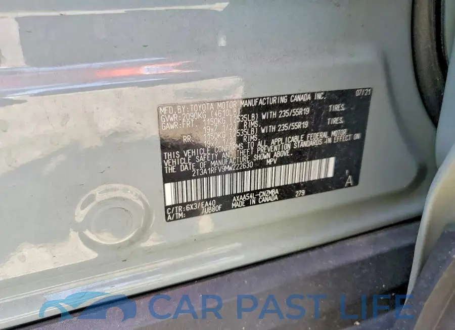 2T3A1RFV9MW222630# 13
