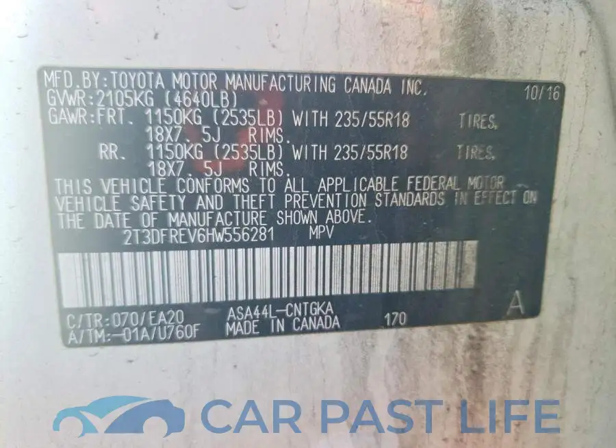 2T3DFREV6HW556281# 13