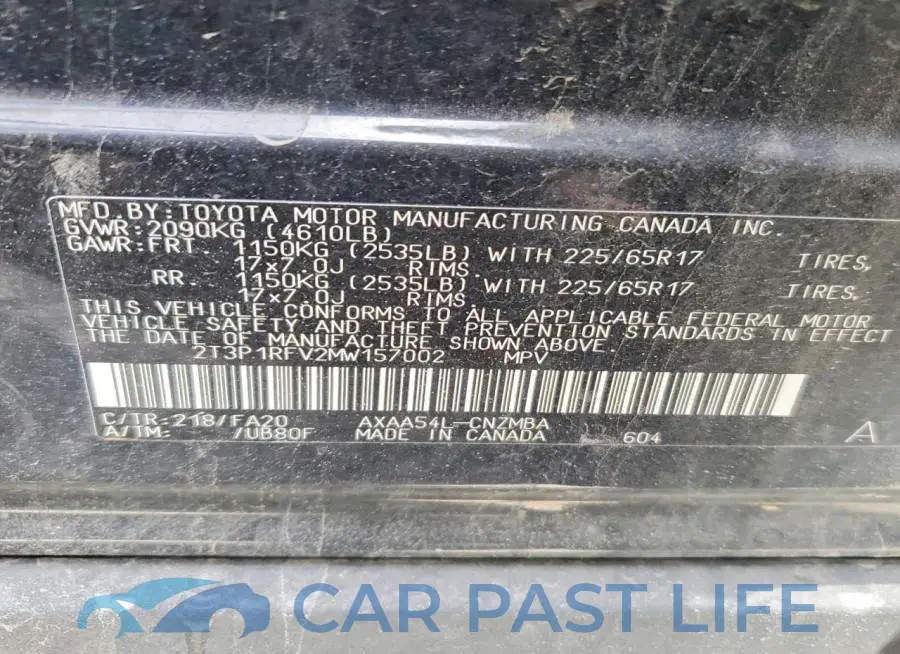 2T3P1RFV2MW157002# 14