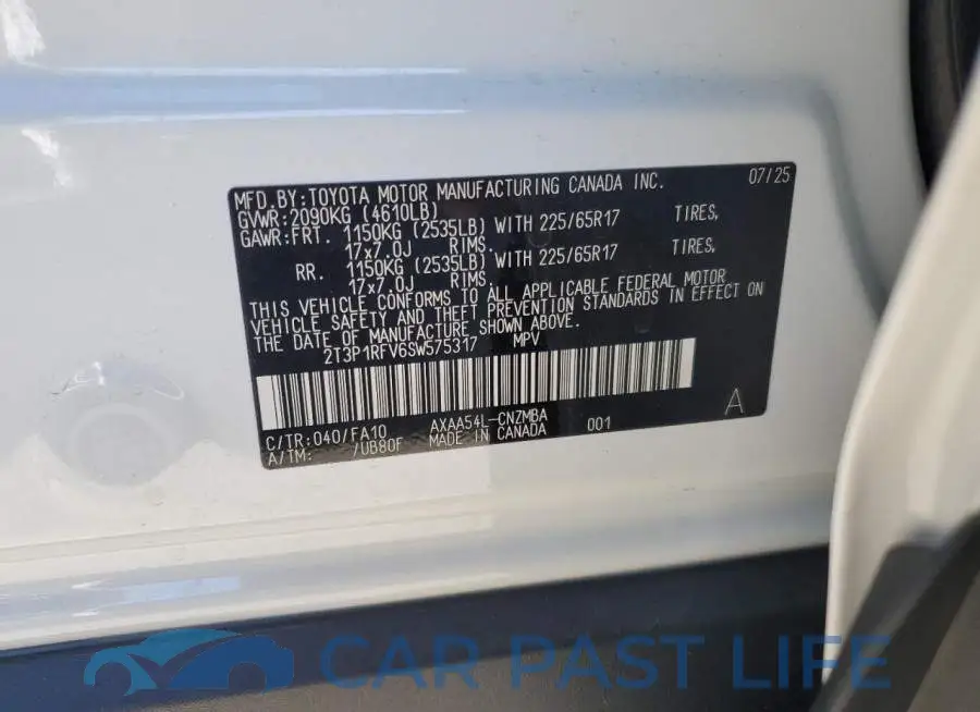 2T3P1RFV6SW575317# 14
