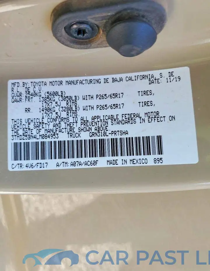 3TMDZ5BN4LM084953# 12