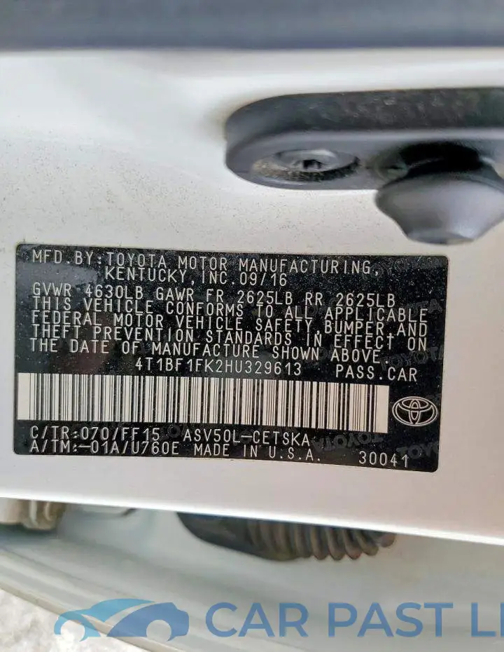 4T1BF1FK2HU329613# 12