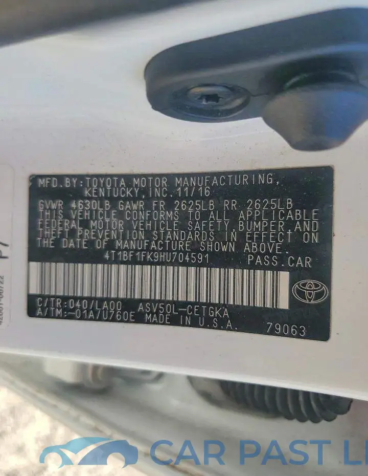 4T1BF1FK9HU704591# 13