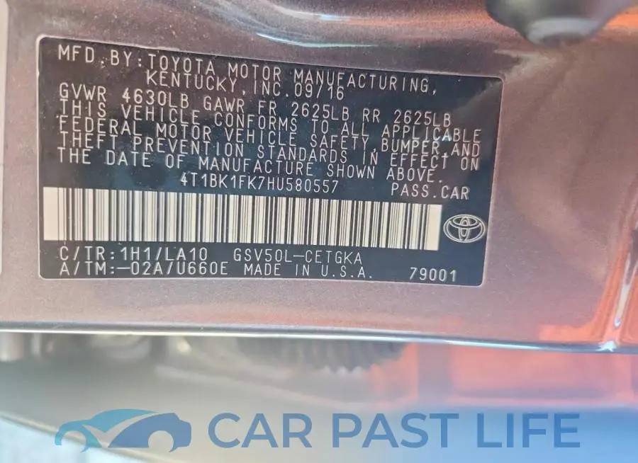 4T1BK1FK7HU580557# 12