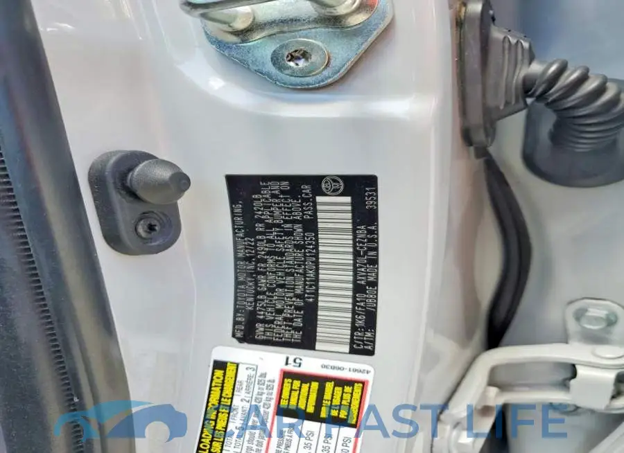 4T1C11AK0PU124350# 12