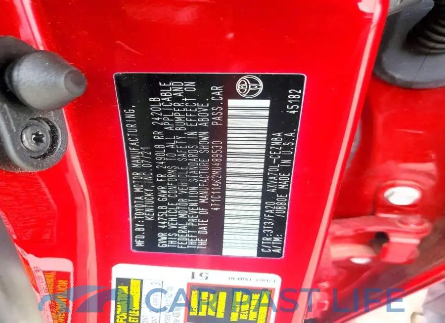 4T1C11AK2MU489530# 12