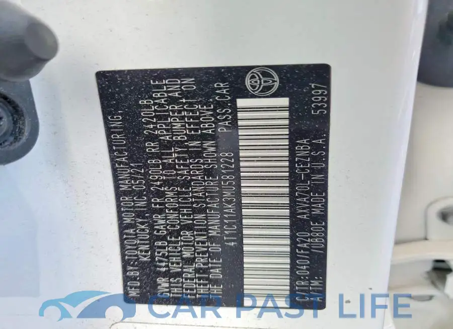 4T1C11AK3MU581228# 12