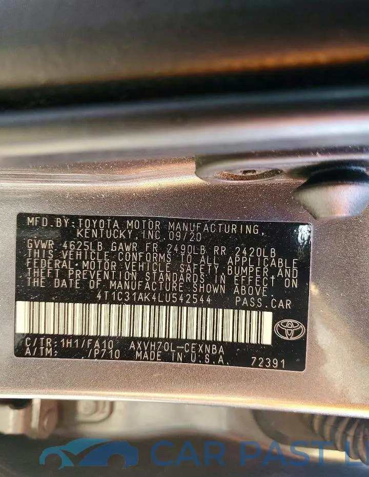 4T1C31AK4LU542544# 12