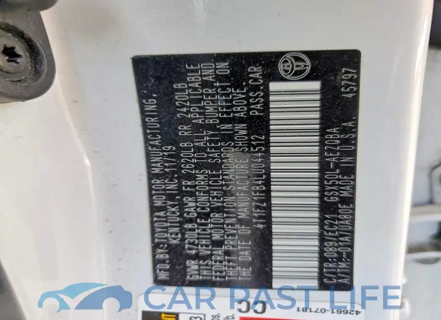 4T1FZ1FB4LU044512# 12