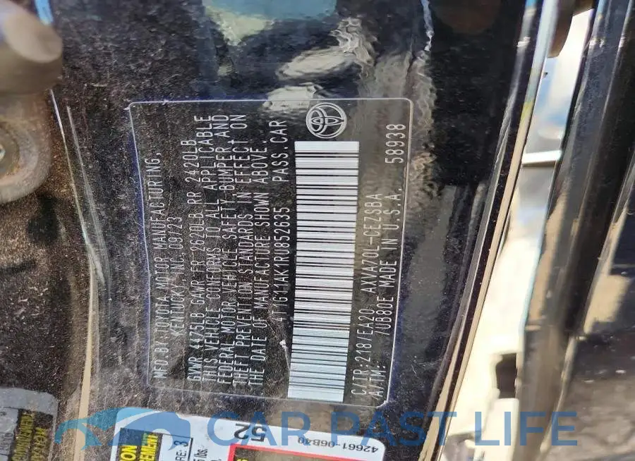 4T1G11AK1RU852635# 12