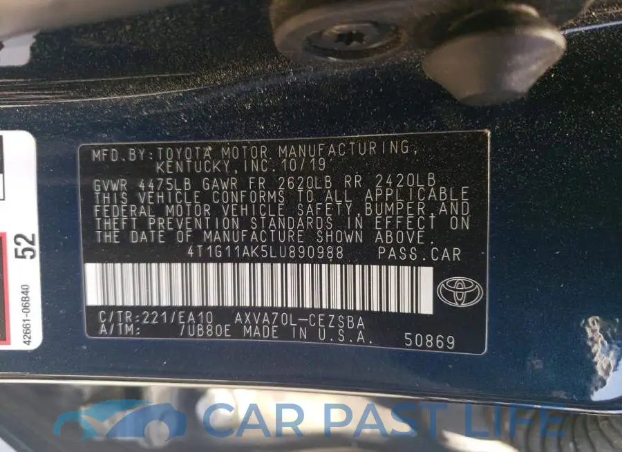 4T1G11AK5LU890988# 12