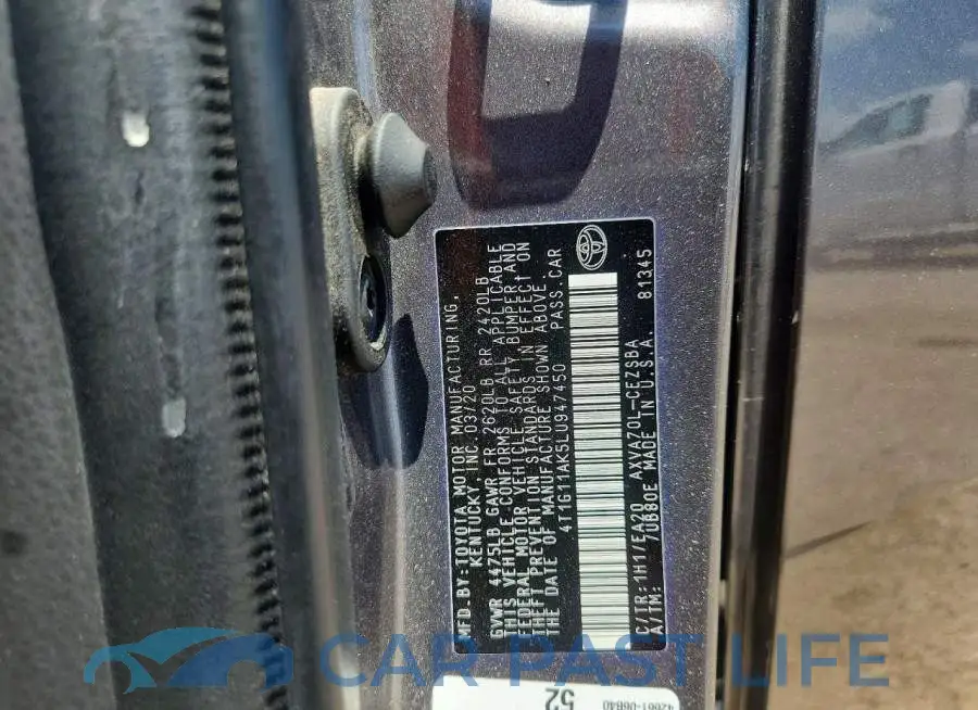 4T1G11AK5LU947450# 12