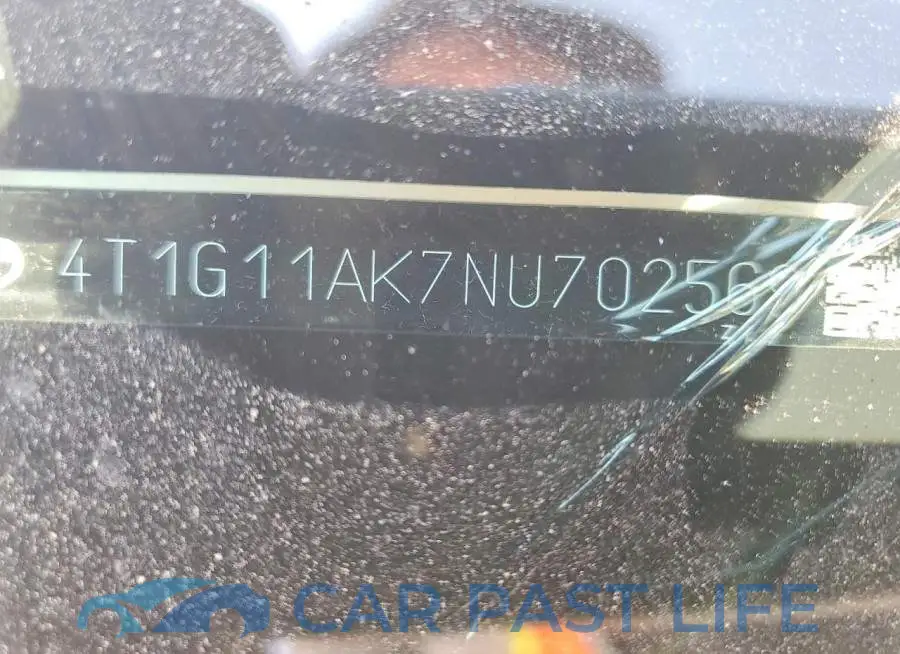 4T1G11AK7NU702569# 12