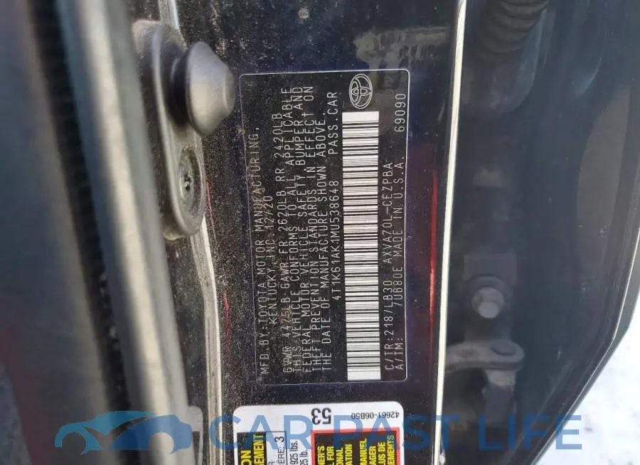 4T1K61AK1MU538648# 12