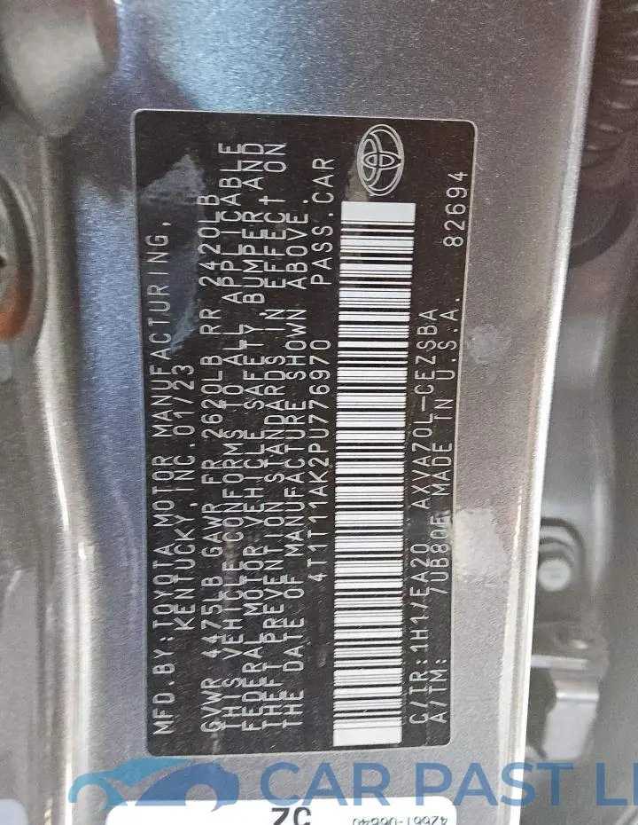 4T1T11AK2PU776970# 12