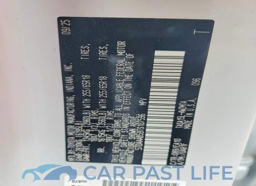 5TDAAAB59TS107596# 13
