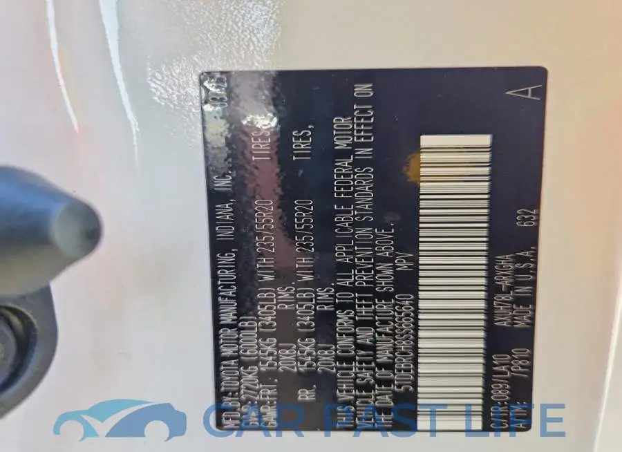 5TDEBRCH8SS665640# 14