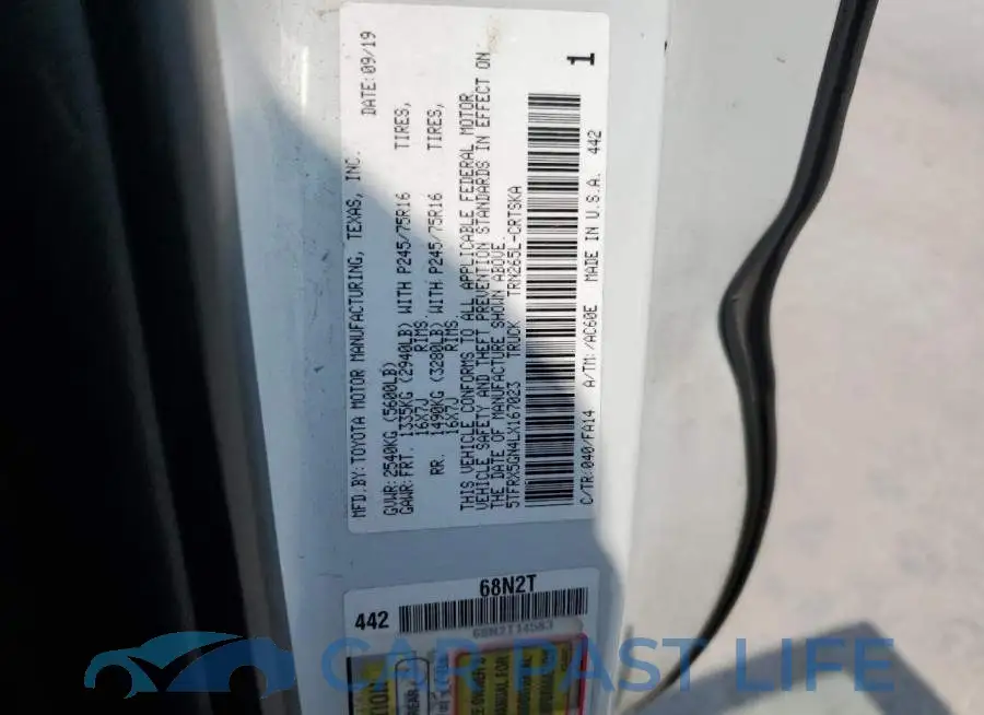 5TFRX5GN4LX167023# 12