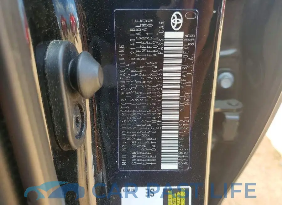5YFB4MDE0RP221255# 12