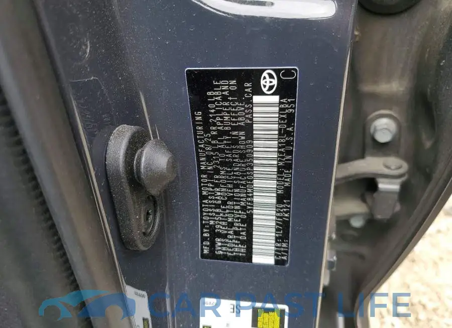 5YFB4MDE0SP350909# 12