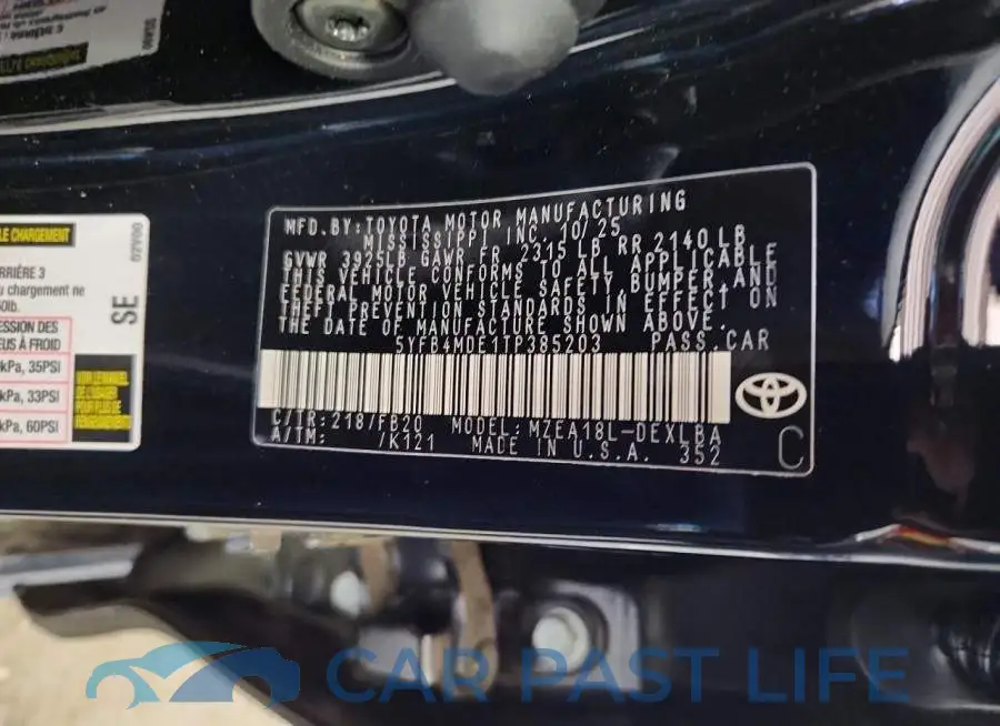 5YFB4MDE1TP385203# 12