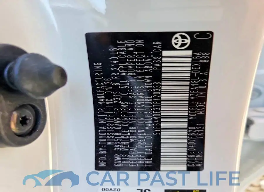 5YFB4MDE3TP420338# 12