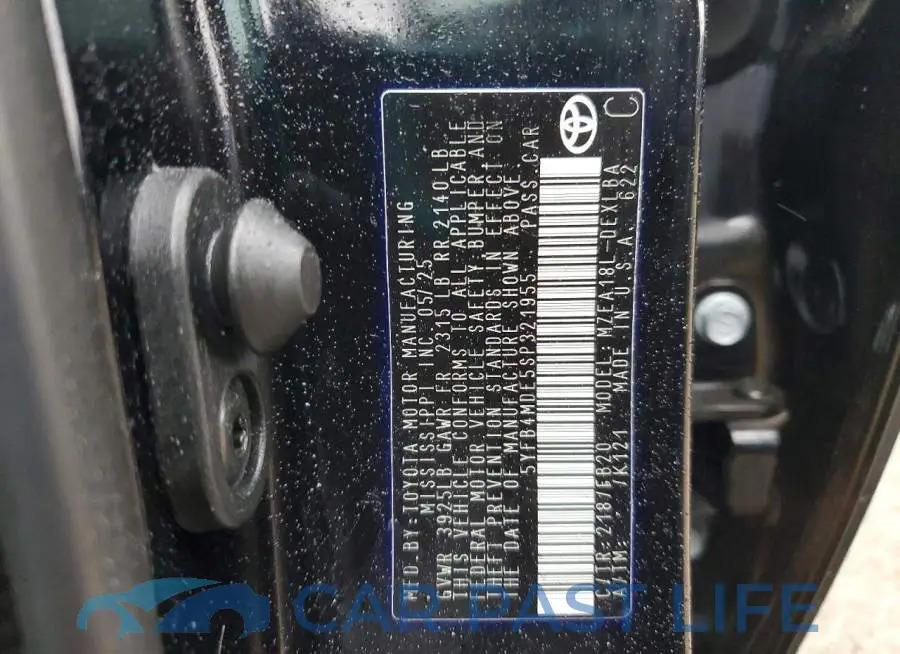 5YFB4MDE5SP321955# 12