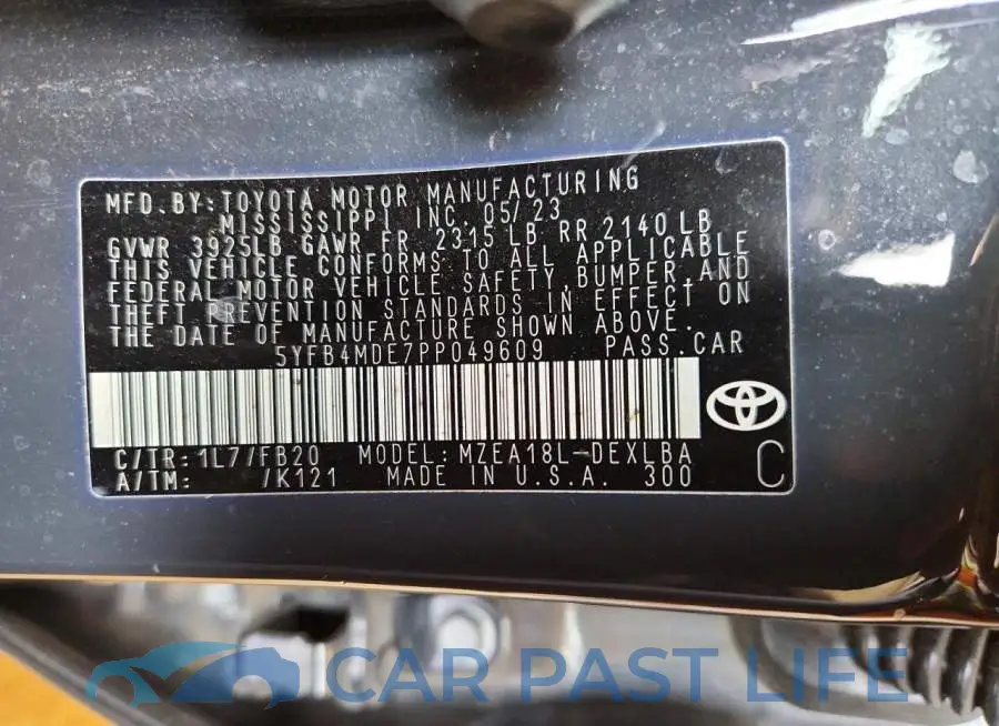 5YFB4MDE7PP049609# 13