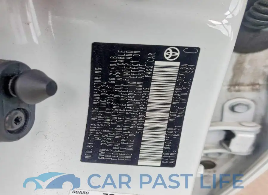 5YFB4MDE7RP222919# 12