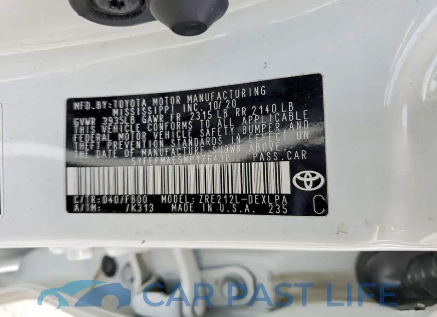 5YFEPMAE5MP176430# 12
