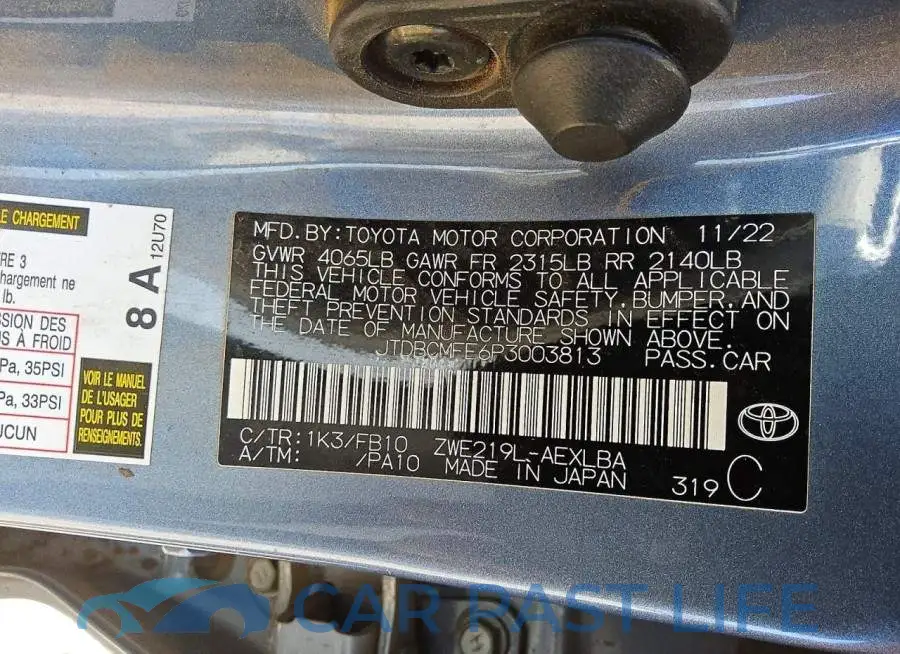 JTDBCMFE6P3003813# 12