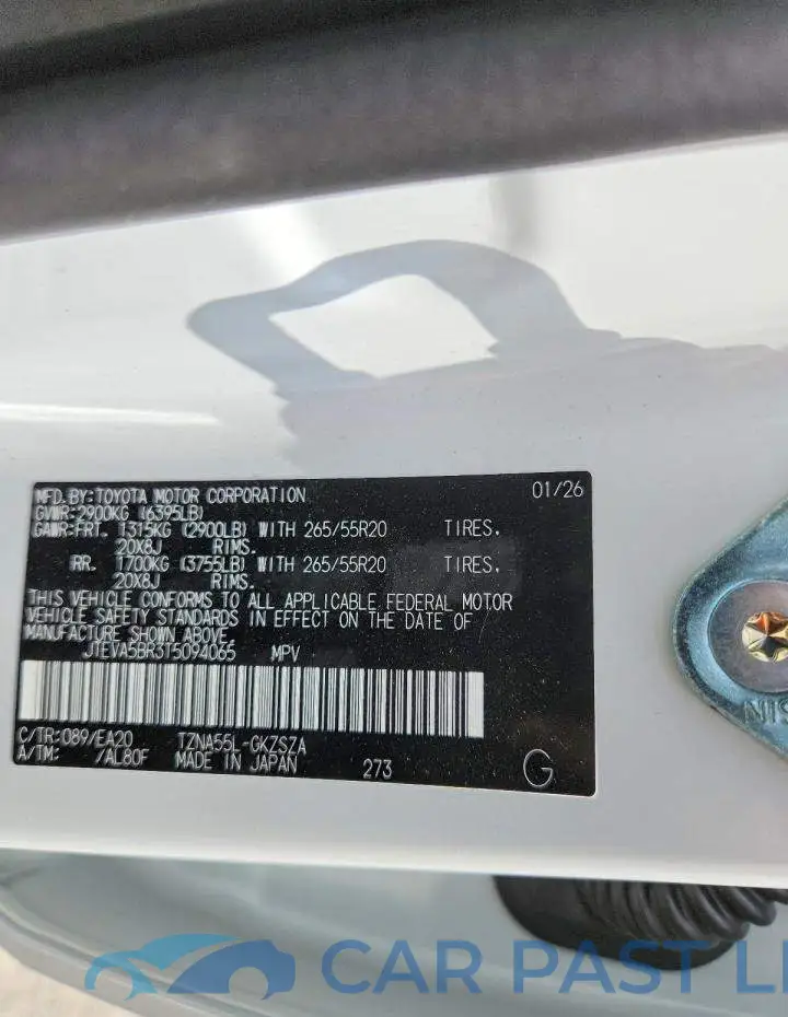 JTEVA5BR3T5094065# 13