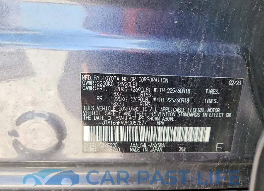 JTM16RFV9PD087877# 13
