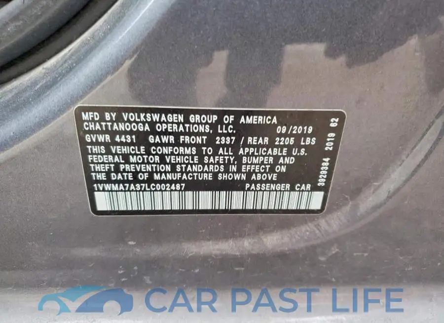 1VWMA7A37LC002487# 12