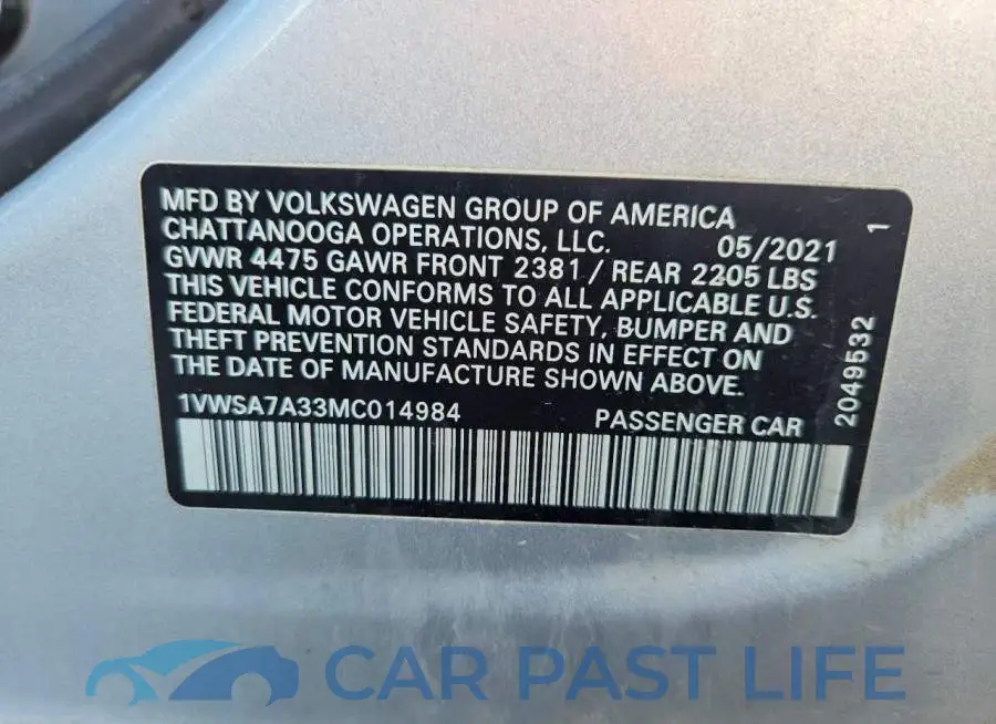 1VWSA7A33MC014984# 12