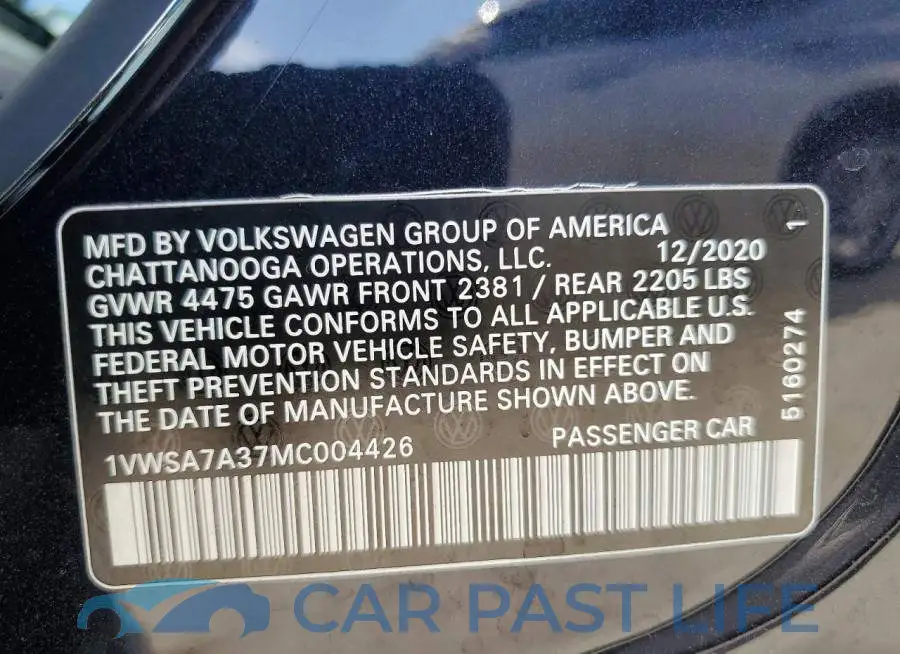 1VWSA7A37MC004426# 12