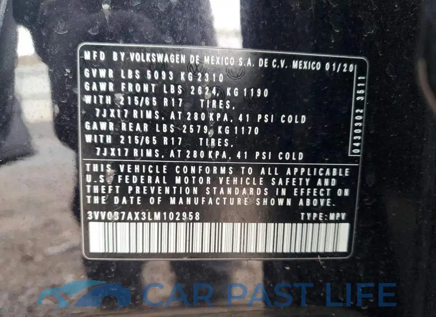 3VV0B7AX3LM102958# 13