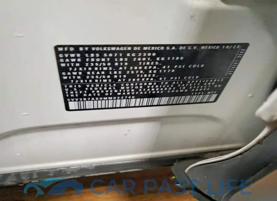 3VV2B7AX0MM022740# 14