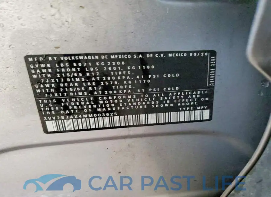 3VV2B7AX4MM003625# 14
